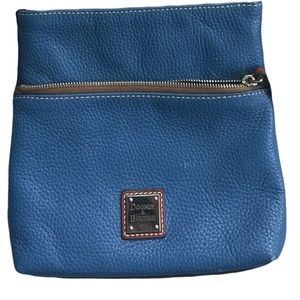Dooney And Bourke Pebble Grain Crossbody Bag Women's Navy Blue Exterior Pockets